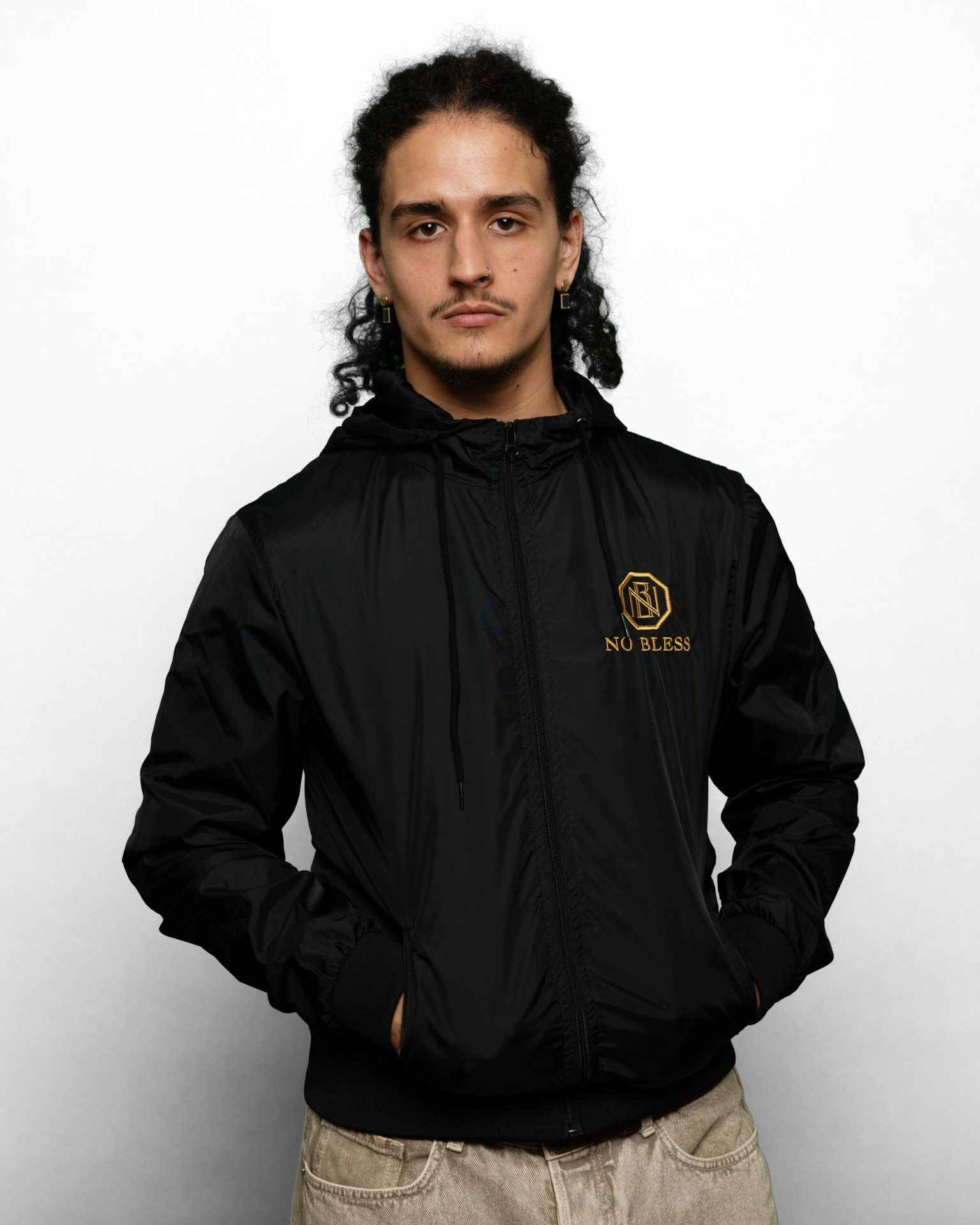 Veste à capuche Full Black NO BLESS